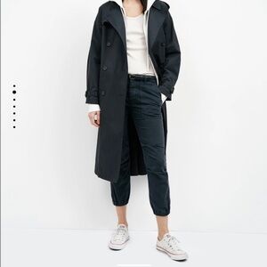 Nili Lotan Faded Black Cropped Military Cargo Pants